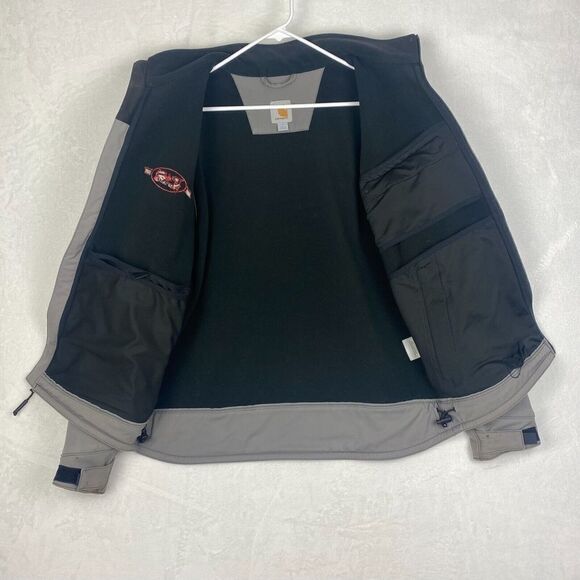 Carhartt Rain Defender Jacket Mens Large Gray Mock Neck Outdoors Full Zip - Picture 5 of 16